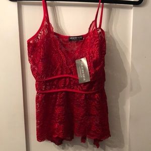 Never worn fashion Nova red tank
